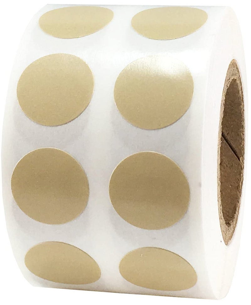 InStockLabels.com Beige Color Coding Labels for Organizing Inventory 0.50 Inch Round Circle Dots 1,000 Total Adhesive Stickers On A Roll - Image 2